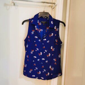 Banana Republic Sleeveless Blouse - Blue. Petit Small